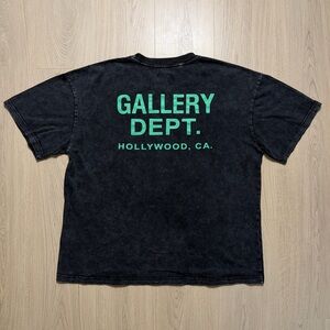 Gallery Dept Black Tee with Green Print